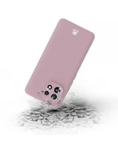 Xiaomi Mi 11 Lite Coque Liquid Silicone Soft Touch rose + Verre Tre...