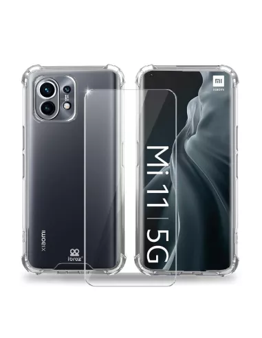 Xiaomi Mi 11 Pack Coque antichocs + Protection écran 9H - Transpare...