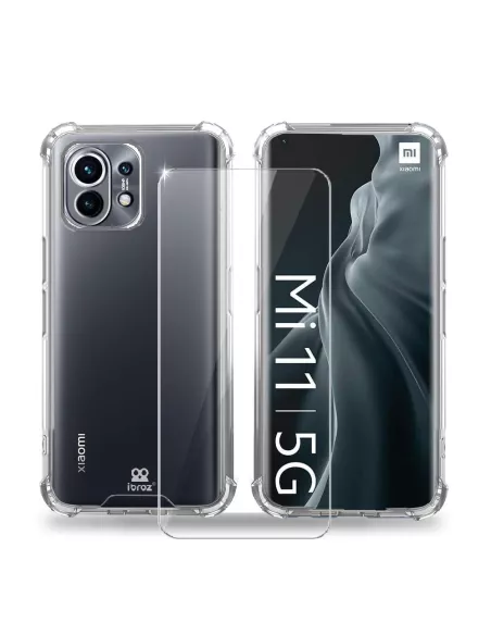 Xiaomi Mi 11 Pack Coque antichocs + Protection écran 9H - Transpare...