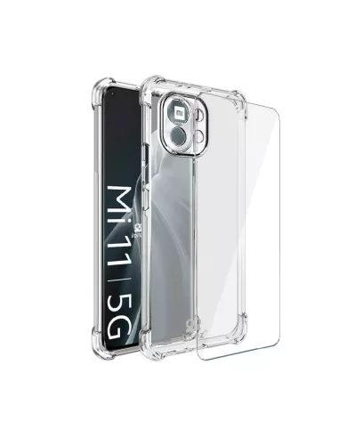 Xiaomi Mi 11 Pack Shockproof case + 9H screen protector - Transpare...