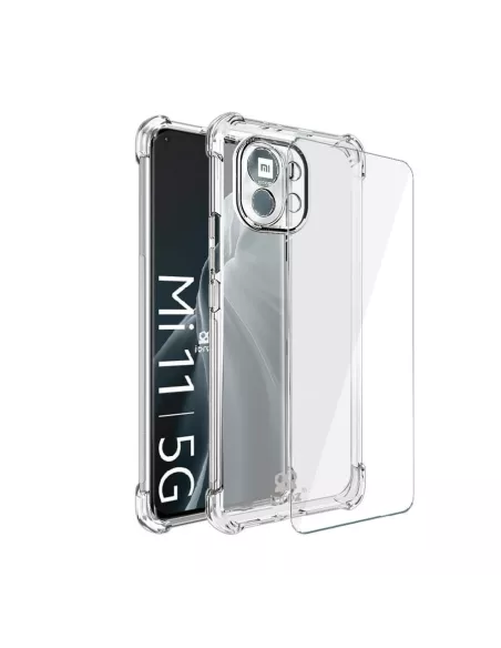 Xiaomi Mi 11 Pack Coque antichocs + Protection écran 9H - Transpare...