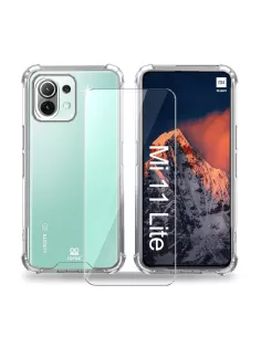 Xiaomi Mi 11 Lite Pack Coque antichocs + Protection écran 9H - Tran...