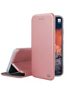 Xiaomi Mi 11 Lite Etui Cuir Folio Clam + Verre Trempé 9H - Rose Gol...