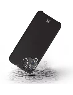 iPhone 12 Pro Max Liquid Silicone + Tempered Glass Case - Black | Ibroz 2
