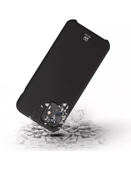 iPhone 12 Pro Max Coque Liquid Silicone + Verre trempé - Noir | Ibroz