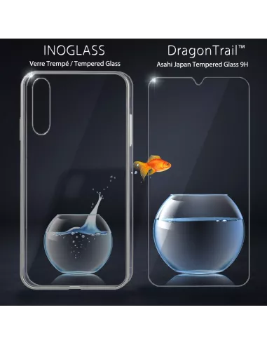 Huawei P30 Lite Coque Inoglass en verre trempé + Verre trempé 9H | ...