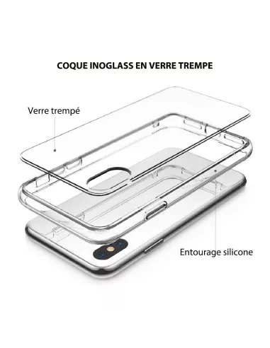 Huawei P30 Lite Coque Inoglass en verre trempé + Verre trempé 9H | ...