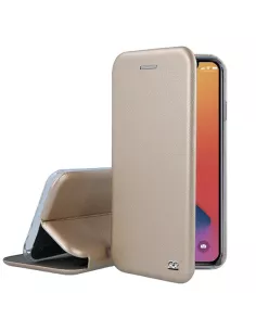 iPhone 12 Pro Max Etui Cuir Folio Clam - Gold | Ibroz