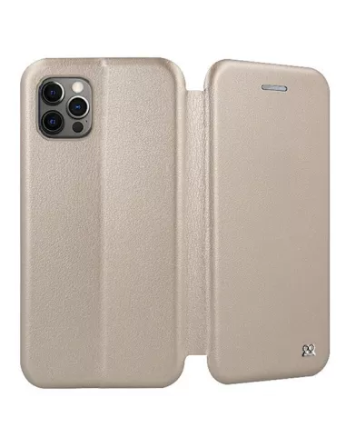 iPhone 12 Pro Max Etui Cuir Folio Clam - Gold | Ibroz