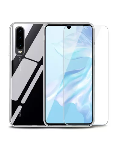 Huawei P30 Coque Inoglass en verre trempé + Verre trempé 9H | Ibroz