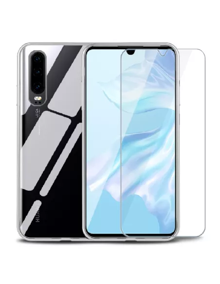 Huawei P30 Coque Inoglass en verre trempé + Verre trempé 9H | Ibroz
