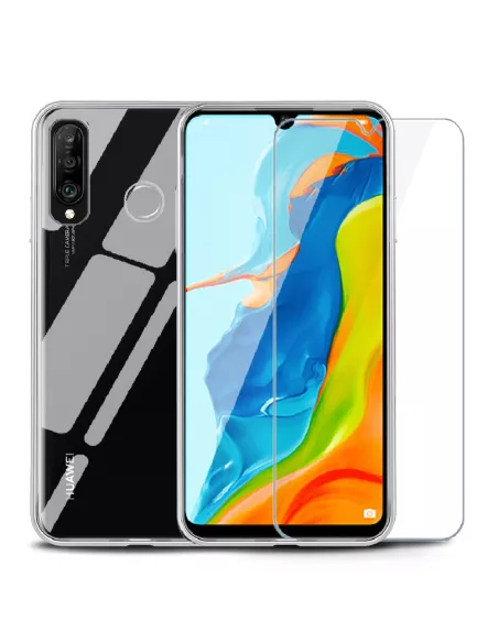 Huawei P30 Lite Coque Inoglass en verre trempé + Verre trempé 9H | ...