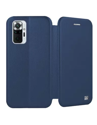 Xiaomi Redmi Note 10 Etui Cuir Folio Clam + Verre Trempé 9H - Bleu ...