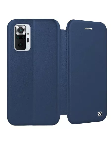 Xiaomi Redmi Note 10 Etui Cuir Folio Clam + Verre Trempé 9H - Bleu ...