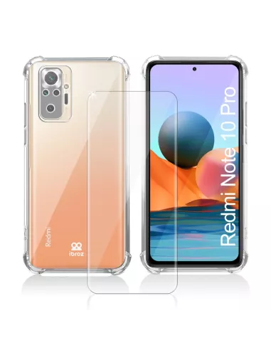 Xiaomi Redmi Note 10 PRO - Shockproof case + screen protector pack ...