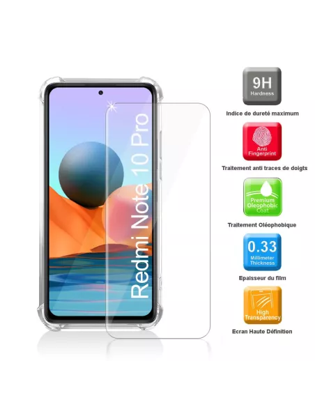 Xiaomi Redmi Note 10 PRO - Pack Coque antichocs + Protection écran ...