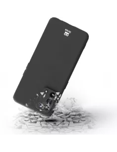 Oppo A74 Coque Liquid Silicone + Verre Trempé 9H - Noir | Ibroz 2