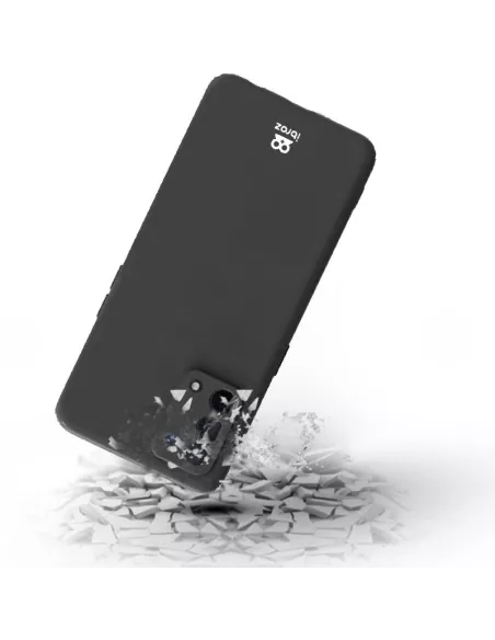 Oppo A74 Liquid Silicone Case + 9H Tempered Glass - Black | Ibroz