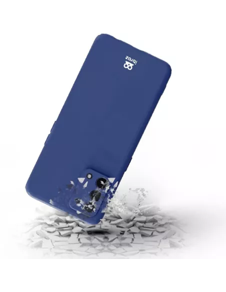 Oppo A74 Coque Liquid Silicone + Verre Trempé 9H - Bleu Cosmos | Ibroz