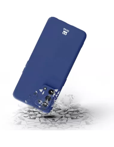 Coque Liquid Silicone Oppo A54 + Verre Trempé 9H - Bleu Cosmos | Ibroz