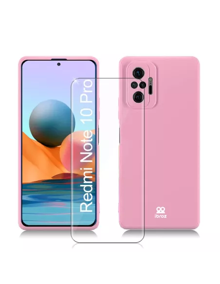 Xiaomi Redmi Note 10 PRO Case Liquid Silicone Soft Touch pink + Ve...