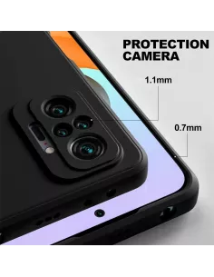 Xiaomi Redmi Note 10 PRO Coque Liquid Silicone Soft Touch noir + Ve... 2