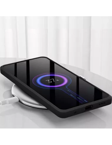 Xiaomi Redmi Note 10 PRO Coque Liquid Silicone Soft Touch noir + Ve...
