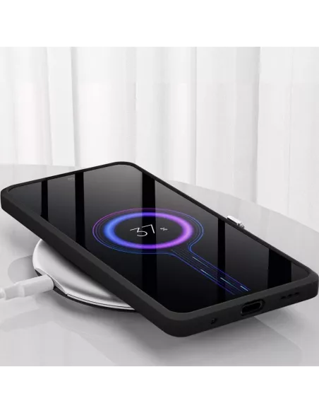 Xiaomi Redmi Note 10 PRO Coque Liquid Silicone Soft Touch noir + Ve...