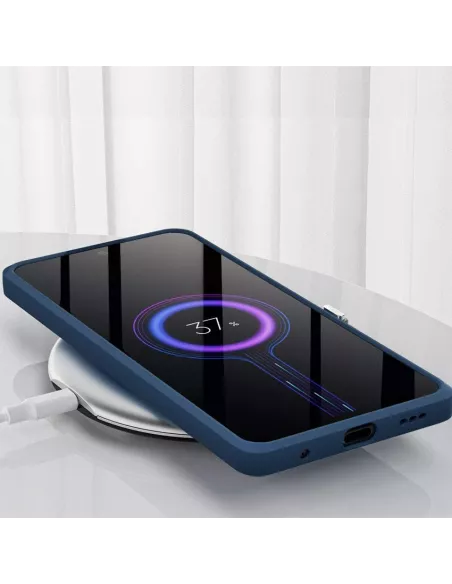 Xiaomi Redmi Note 10 PRO Coque Liquid Silicone Soft Touch bleu + Ve...