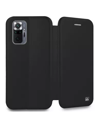 Xiaomi Redmi Note 10 Pro Etui Cuir Folio Clam + Verre Trempé 9H - N...