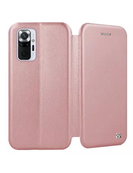 Xiaomi Redmi Note 10 Pro Folio Clam Leather Case + 9H Tempered Glass - R...