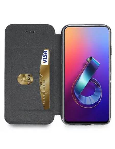Zenfone 6 (ZS630KL) Etui folio cuir CLAM | Ibroz