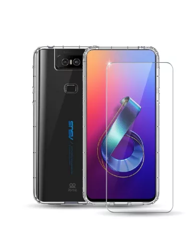 Zenfone 6 (ZS630KL) Pack Coque antichocs + Protection écran 9H | Ibroz
