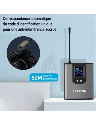 Wireless UHF Microphone Transmitter Receiver Kit for smartphone, app...