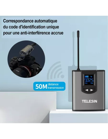 Wireless UHF Microphone Transmitter Receiver Kit for smartphone, app...