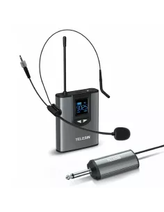 Kit Microphone Emetteur Recepteur UHF sans fil pour smartphone, app...