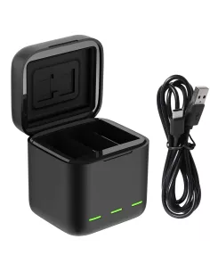 Boîtier chargeur 3 batteries pour GoPro Hero 9 et 10 | Ibroz