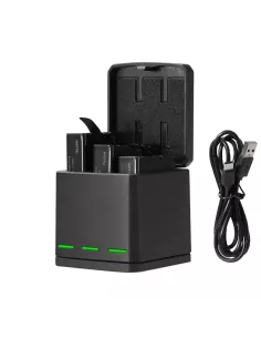 3-battery charger case for GoPro Hero 5/6/7/8 | Ibroz