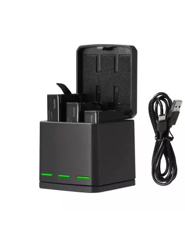 Boîtier chargeur 3 batteries pour GoPro Hero 5/6/7/8 | Ibroz