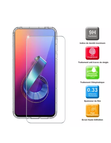Zenfone 6 (ZS630KL) Pack Coque antichocs + Protection écran 9H | Ibroz