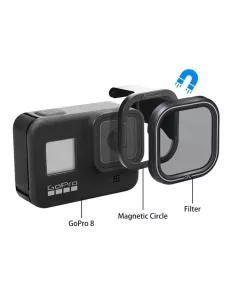 CPL Polarizing Filter with Magnetic Holder Gopro Hero 8 | Ibroz 2