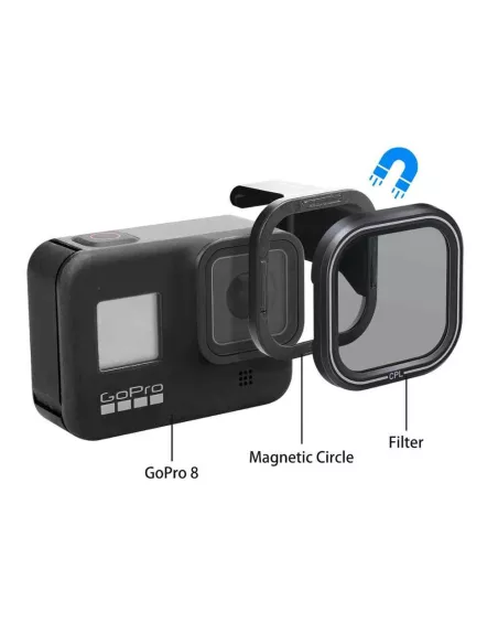 Filtre Polarisant CPL avec support Magnétique Gopro Hero 8 | Ibroz