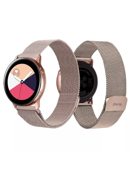 Bracelet maille milanaise acier Samsung / Huawei Watch - Champagne ...