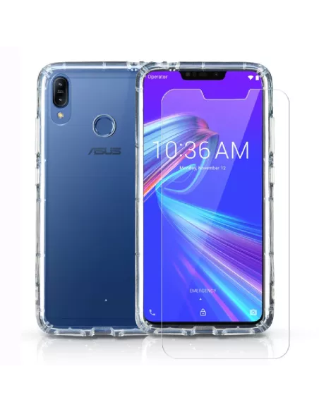 Zenfone Max M2 (ZB633KL) Pack Shockproof Case + Screen Protector 9H...