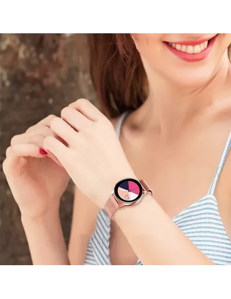 Samsung / Huawei Watch Stainless Steel Milanese Mesh Bracelet - Rose Gold ...