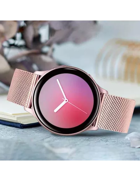 Bracelet maille milanaise acier Samsung / Huawei Watch - Rose Gold ...