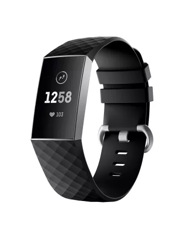 Bracelet Sport Diamant Fitbit Charge 3/4 - Noir | Ibroz