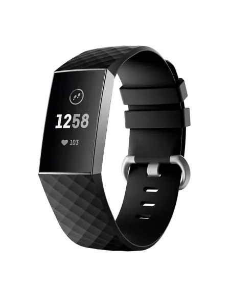 Bracelet Sport Diamant Fitbit Charge 3/4 - Noir | Ibroz