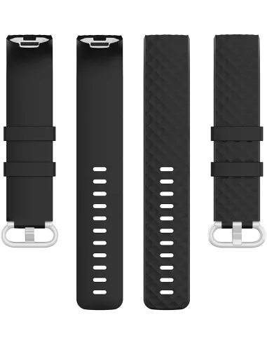 Diamond Sport Wristband Fitbit Charge 3/4 - Black | Ibroz