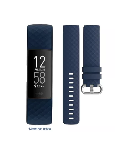Diamond Sport Wristband Fitbit Charge 3/4 - Navy Blue | Ibroz